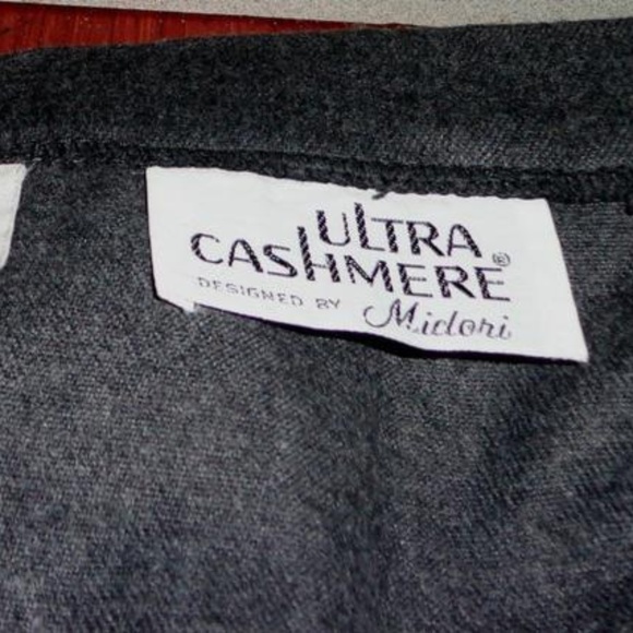 NWOT - MIDORI GRAY 100% CASHMERE A-LINE SKIRT SIZE 8 - Picture 7 of 8